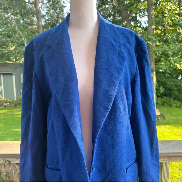Pendleton Vintage Royal Blue Wool Blazer Large 16 - Picture 2 of 12
